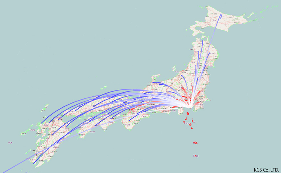 インバウンドから高密度化する都市まで。「流動」の可視化・最適化をめざす『モバイル空間統計®』